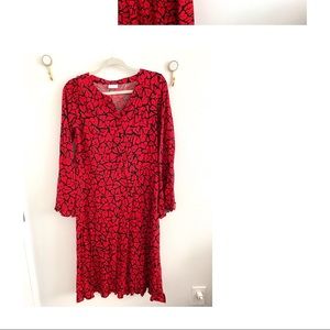 Midi Heart Print Dress